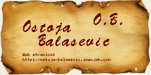 Ostoja Balašević vizit kartica